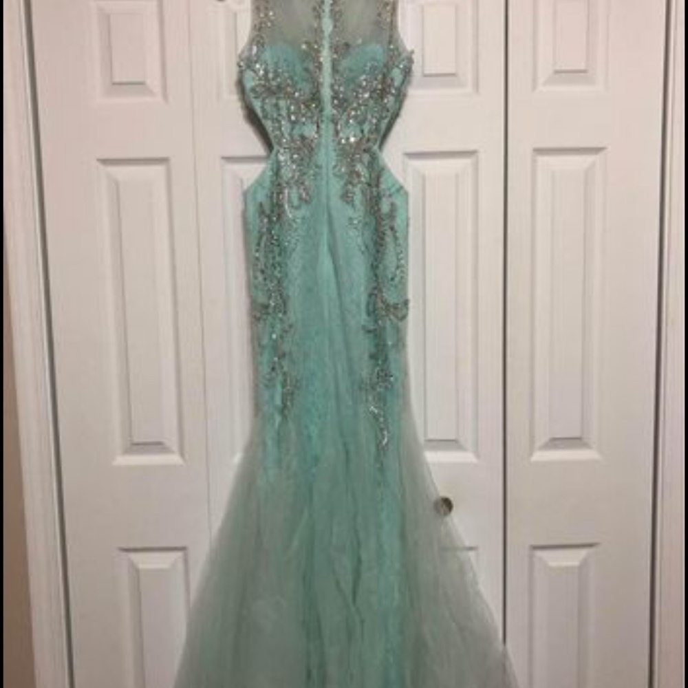 Blue Symphony Prom Dress - Picture 2 of 4